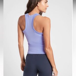 2 Athleta Renew Seamless Racerback Tank - mint and a blue/purple